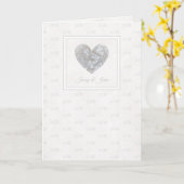 Happy 60th Wedding Jubileum diamanten hartkaart Kaart (Gele Bloem)