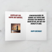 Happy 60th wijnvaten Verjaardag Kaart (Binnen)