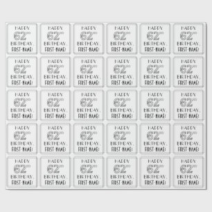 HAPPY 62ND BIRTHDAY; Art Deco Style; aangepaste na Cadeaupapier