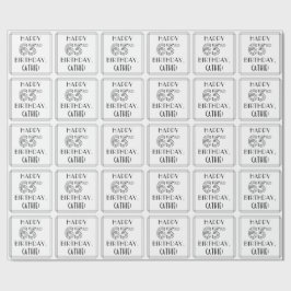 HAPPY 63RD BIRTHDAY; Art Deco Style; aangepaste na Cadeaupapier