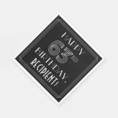 HAPPY 63RD BIRTHDAY; Art Deco Style; aangepaste na Servet (Hoek)
