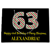Happy 63rd Birthday & Merry Kerstmis, aangepaste n Groot Cadeauzakje (Voorkant)