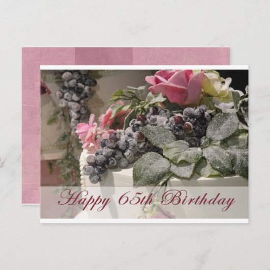 Happy 65th Birthday Briefkaart (Voorkant / Achterkant)