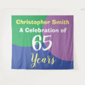 Happy 65th Birthday Celebration Tapestry Wandkleed (Voorkant (horizontaal))
