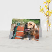 Happy 65th Birthday Cocker Spaniel Wenskaart Kaart (Gele Bloem)