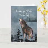 Happy 65th Birthday Howling Wolf Je bent Geweldige Kaart (Gele Bloem)