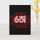 Happy 65th Birthday Kaart (Gele Bloem)