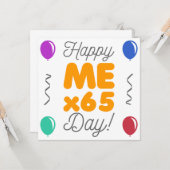 Happy 65th Birthday Kaart (Voorkant / Achterkant in situ)