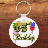 Happy 65th Birthday Merchandise Sleutelhanger (Voorkant)