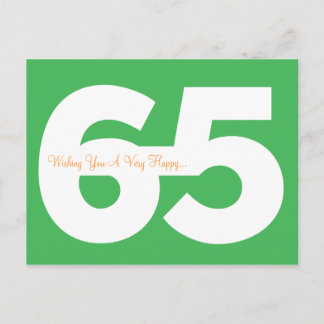Happy 65th Birthday Milestone Briefkaarten - in he