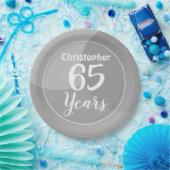 Happy 65th Birthday Paper-Bord Papieren Bordje (Feest)
