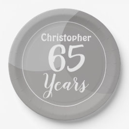 Happy 65th Birthday Paper-Bord Papieren Bordje