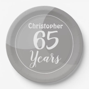 Happy 65th Birthday Paper-Bord Papieren Bordje