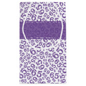 Happy 65th Birthday Party Paars Number Pattern Klein Cadeauzakje (Achterkant)