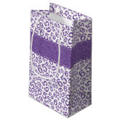 Happy 65th Birthday Party Paars Number Pattern Klein Cadeauzakje (Achterkant Gekanteld)