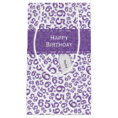 Happy 65th Birthday Party Paars Number Pattern Klein Cadeauzakje (Voorkant)