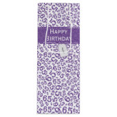 Happy 65th Birthday Party Paars Number Pattern Wijn Cadeautas (Voorkant)