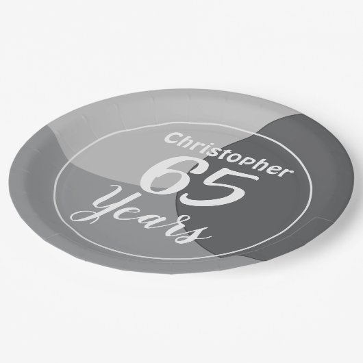 Happy 65th Birthday Party Paper Bord (Gekanteld)