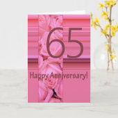 Happy 65th Jubileum rozen Kaart (Gele Bloem)