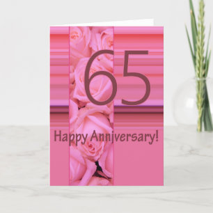 Happy 65th Jubileum rozen Kaart