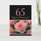 Happy 65th Jubileum rozen Kaart (Voorkant)