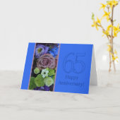 Happy 65th Jubileum rozen Kaart (Gele Bloem)