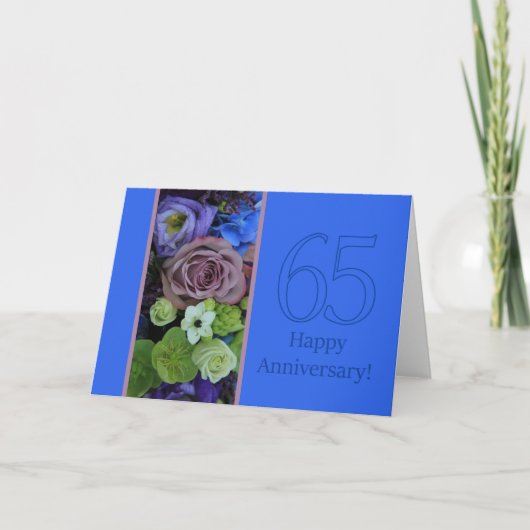 Happy 65th Jubileum rozen Kaart (Voorkant)