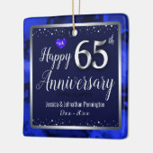 Happy 65th Wedding Jubileum - Aangepaste naam Keramisch Ornament (Links)