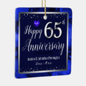 Happy 65th Wedding Jubileum foto Keramisch Ornament (Rechts)