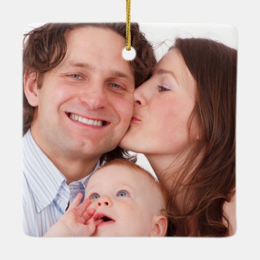 Happy 65th Wedding Jubileum foto Keramisch Ornament (Achterkant)