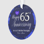 Happy 65th Wedding Jubileum Ornament (voorkant)