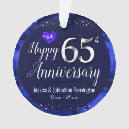 Happy 65th Wedding Jubileum Ornament