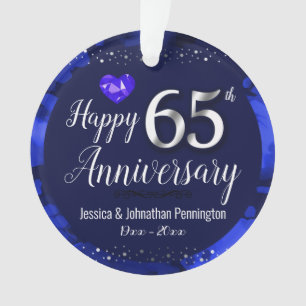 Happy 65th Wedding Jubileum Ornament