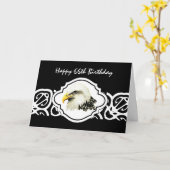 Happy 66th Birthday Tough Old Bird Bald Eagle Kaart (Gele Bloem)