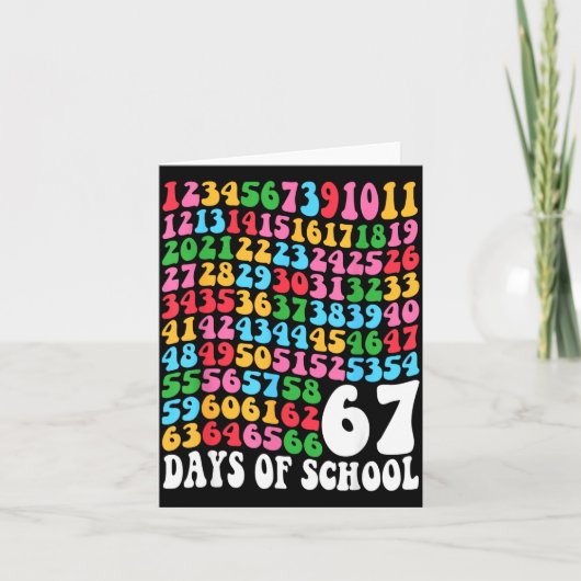 Happy 67 Days Of School 67th Day Smarter Six Seven Kaart (Voorkant)