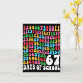 Happy 67 Days Of School 67th Day Smarter Six Seven Kaart (Gele Bloem)