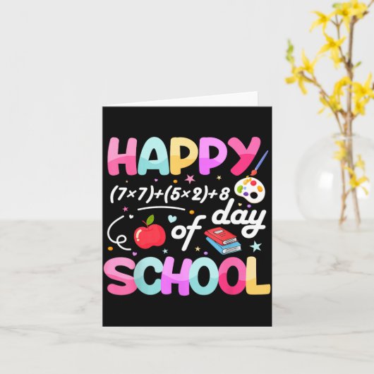 Happy 67 Days Of School 67th Day Smarter Six Seven Kaart (Gele Bloem)