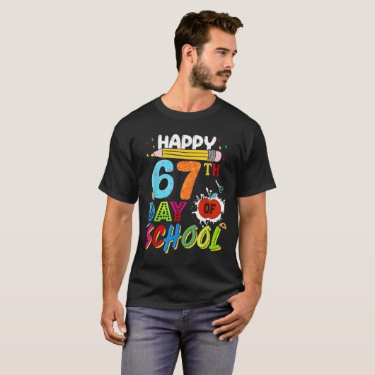Happy 67 Days of School 67th Day Smarter Six Seven T-shirt (Voorkant volledig)