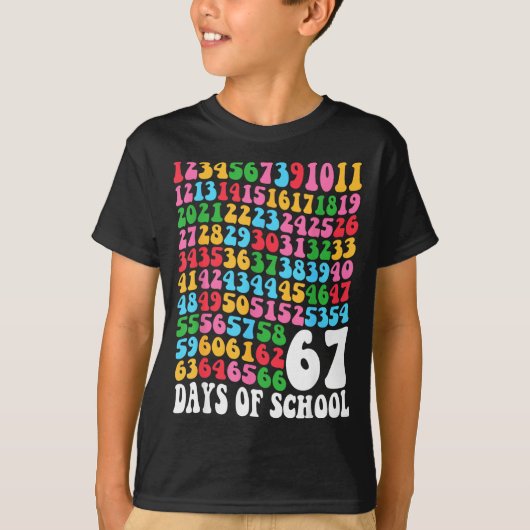 Happy 67 Days Of School 67th Day Smarter Six Seven T-shirt (Voorkant)