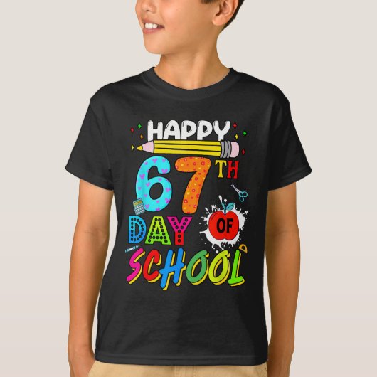 Happy 67 Days Of School 67th Day Smarter Six Seven T-shirt (Voorkant)