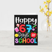 Happy 67 Days Of School Funny Six Seven Meme Teach Kaart (Gele Bloem)