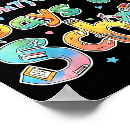 Happy 67 Days Of School Math Equation Teacher Six  Poster (Hoek)