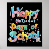 Happy 67 Days Of School Math Equation Teacher Six  Poster (Voorkant)