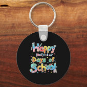 Happy 67 Days Of School Math Equation Teacher Six  Sleutelhanger (Voorkant)