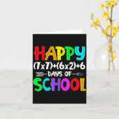 Happy 67 Days Of School Math Teacher Students Six  Kaart (Gele Bloem)