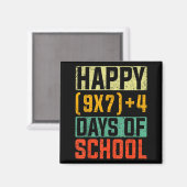 Happy 67 Days Of School Math Teacher Students Six Magneet (Voorkant / Achterkant)