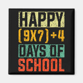 Happy 67 Days Of School Math Teacher Students Six Magneet (Voorkant)