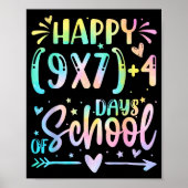 Happy 67 Days Of School Math Teacher Students Six  Poster (Voorkant)