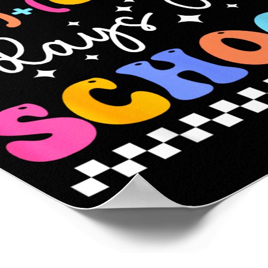 Happy 67 Days Of School Math Teacher Students Six  Poster (Hoek)