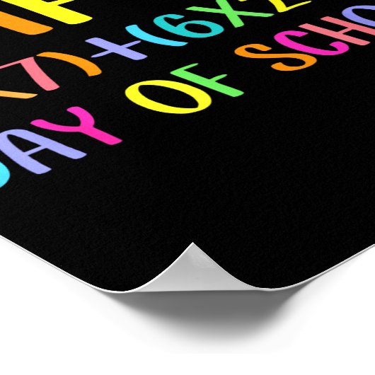 Happy 67 Days Of School Math Teacher Students Six  Poster (Hoek)